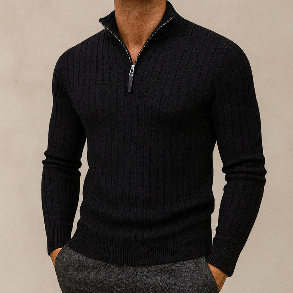 Marcivo Zermatt High-Collar Half-Zip Sweater