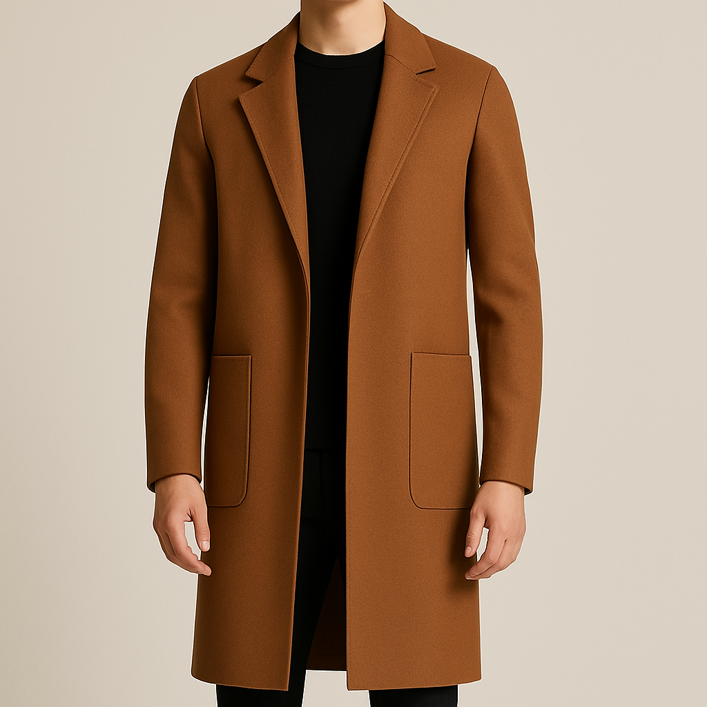 Classic Camel Overcoat Ensemble