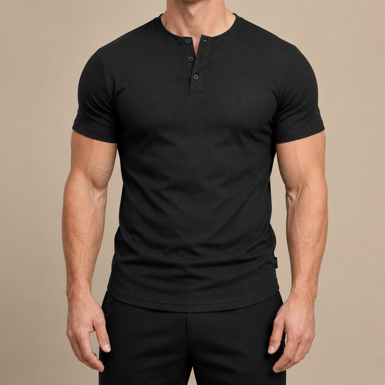 Slim Fit Henley Tee
