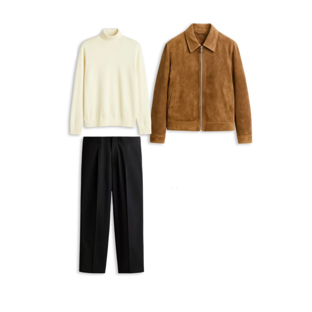 The Camel Collar Look β Luxe Layered Ensemble