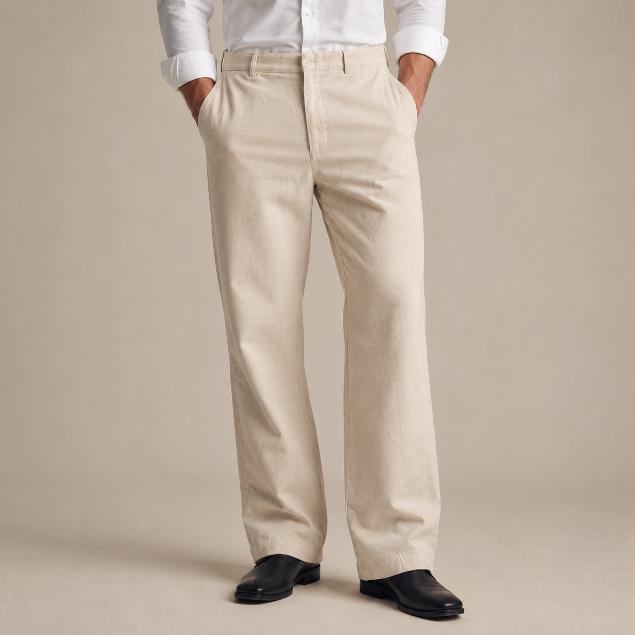 Apricot Marcivo Linen Drawstring Trousers – Front View