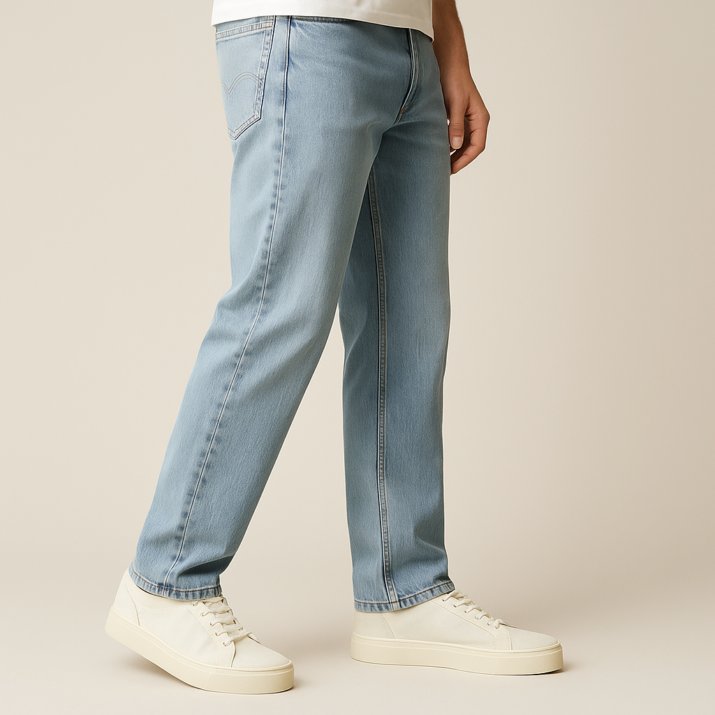 Men's Minimalist Basic Zipper Fly Straight Jeans