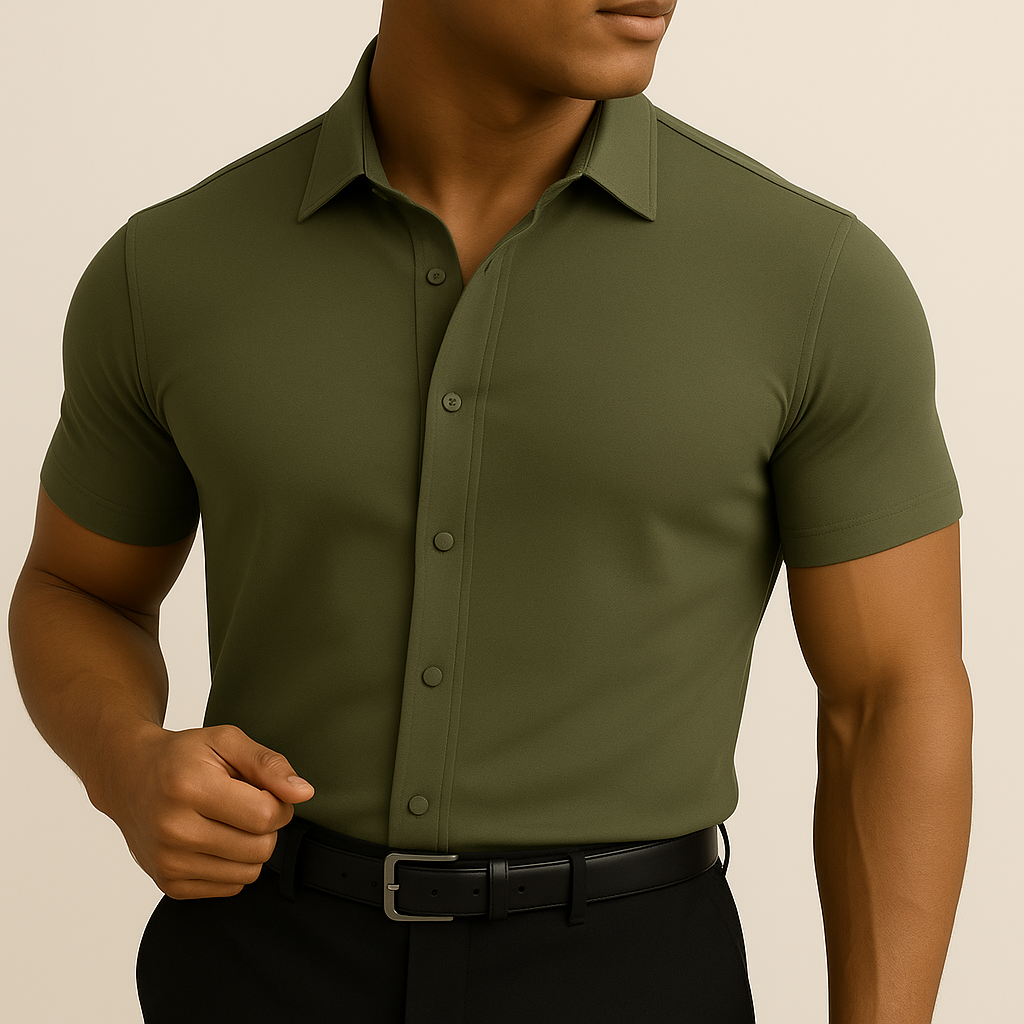 Tailored Fit Stretchy Dress Shirt