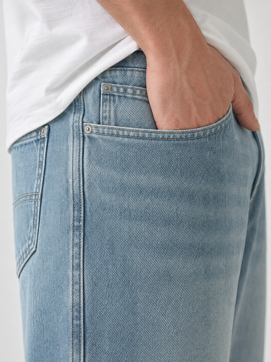 Men's Minimalist Basic Zipper Fly Straight Jeans