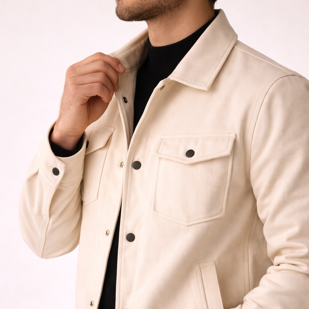 Soft Ecru Utility Jacket