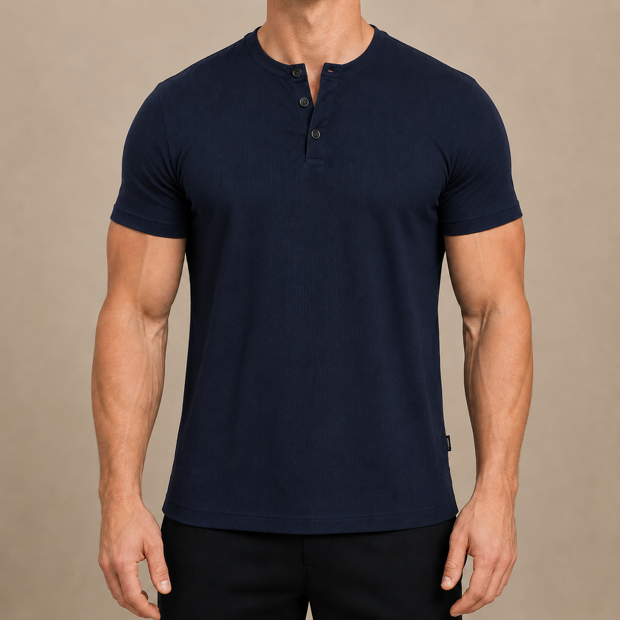 Slim Fit Henley Tee