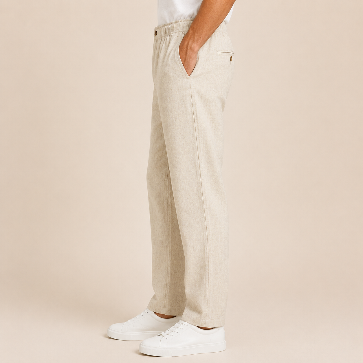 Marcivo Linen Drawstring Trousers