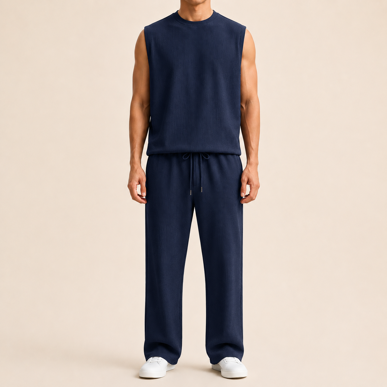Sleeveless Knit Pants Set