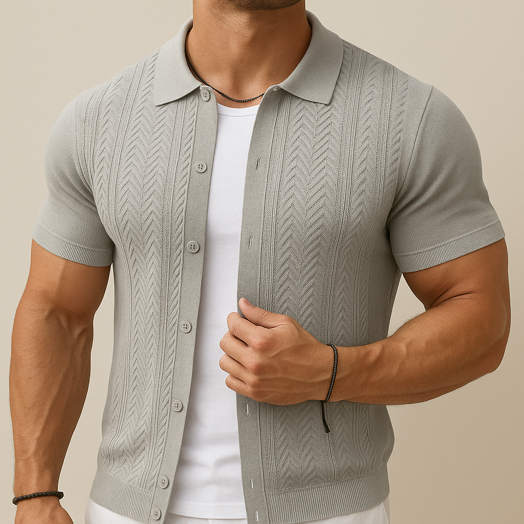 Men's Vintage Knit Summer Shirt