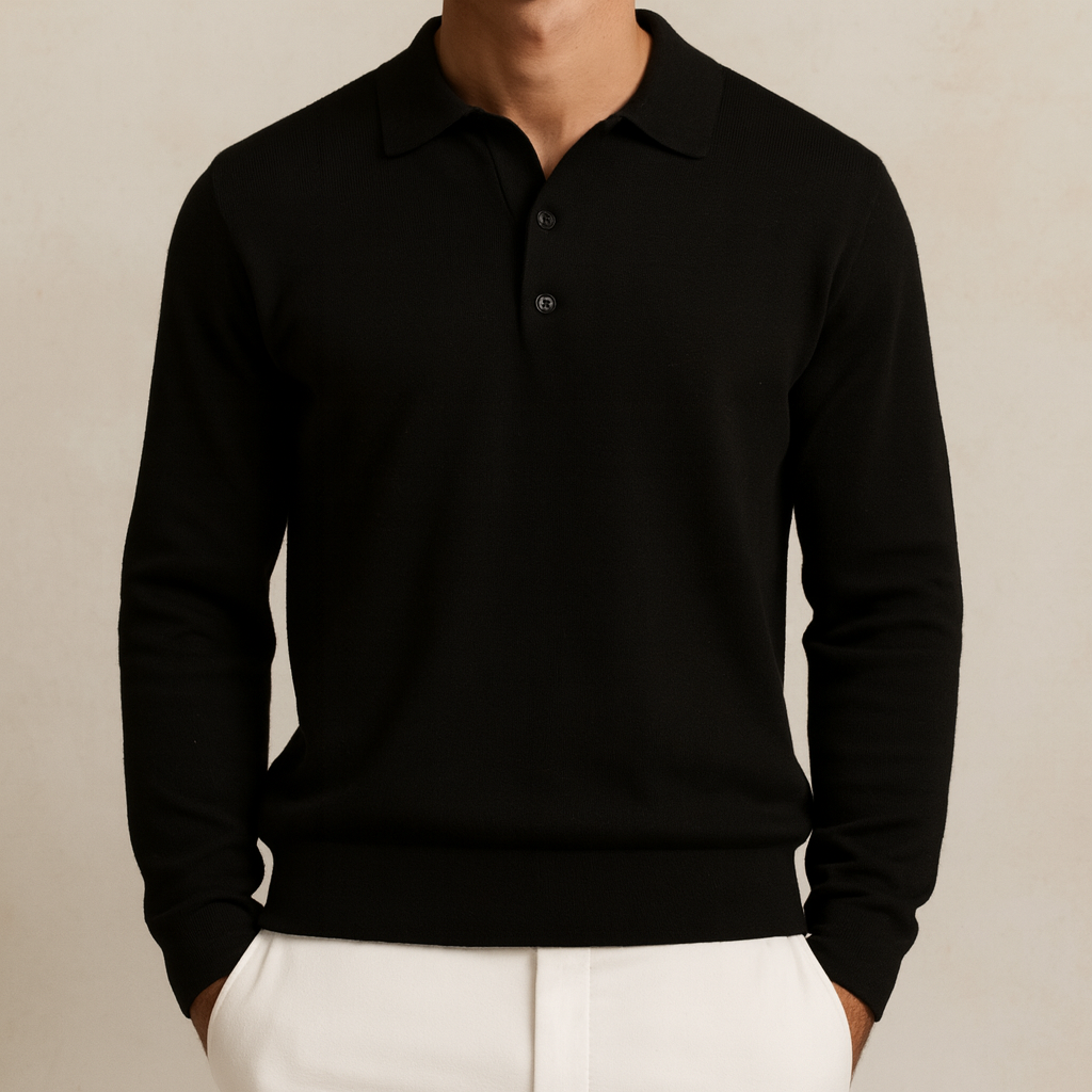 Navy Collared Ease Set