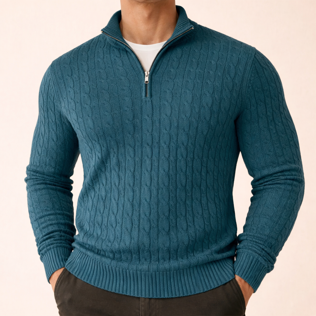 MARCIVO ZIP TURTLENECK