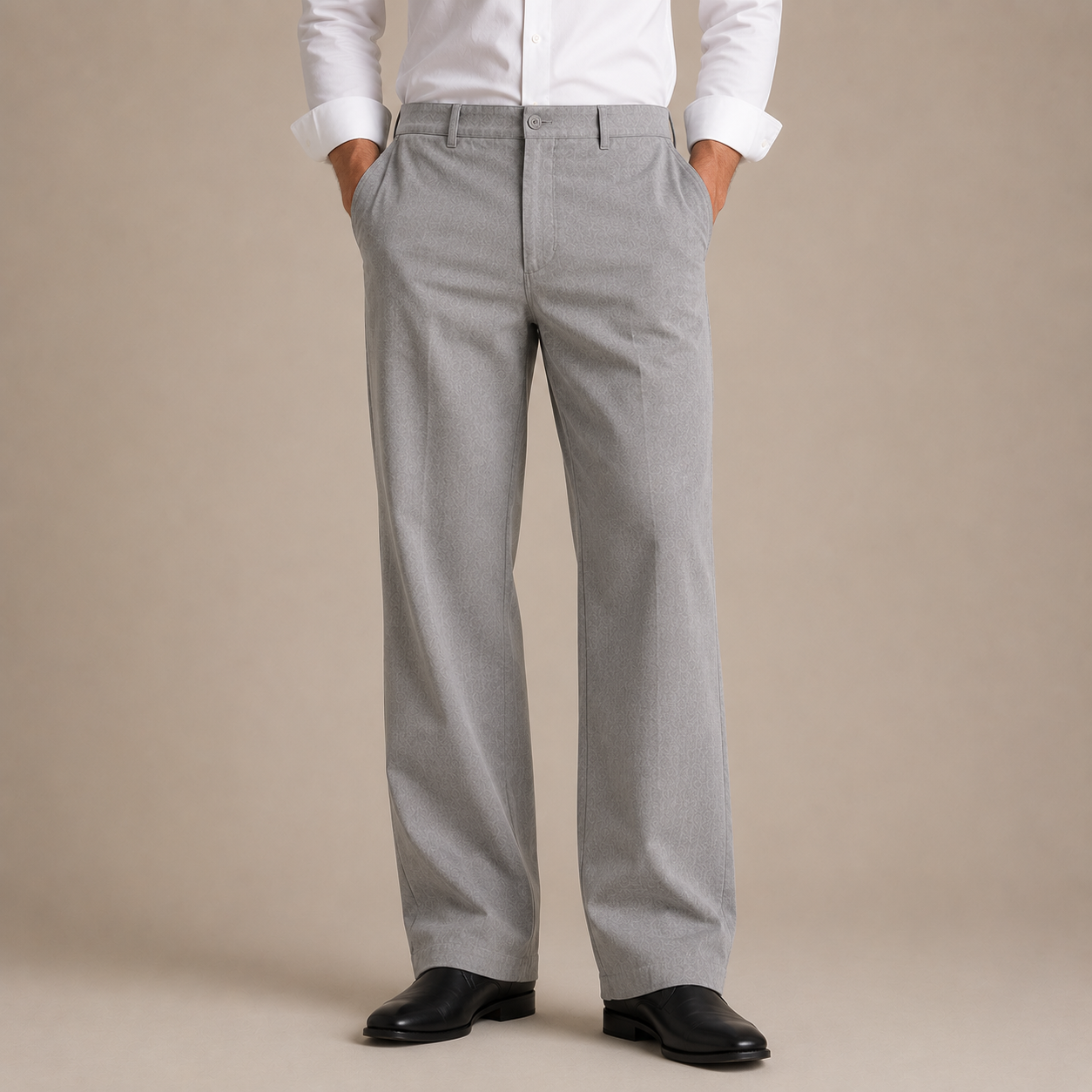 Gray Marcivo Linen Drawstring Trousers
