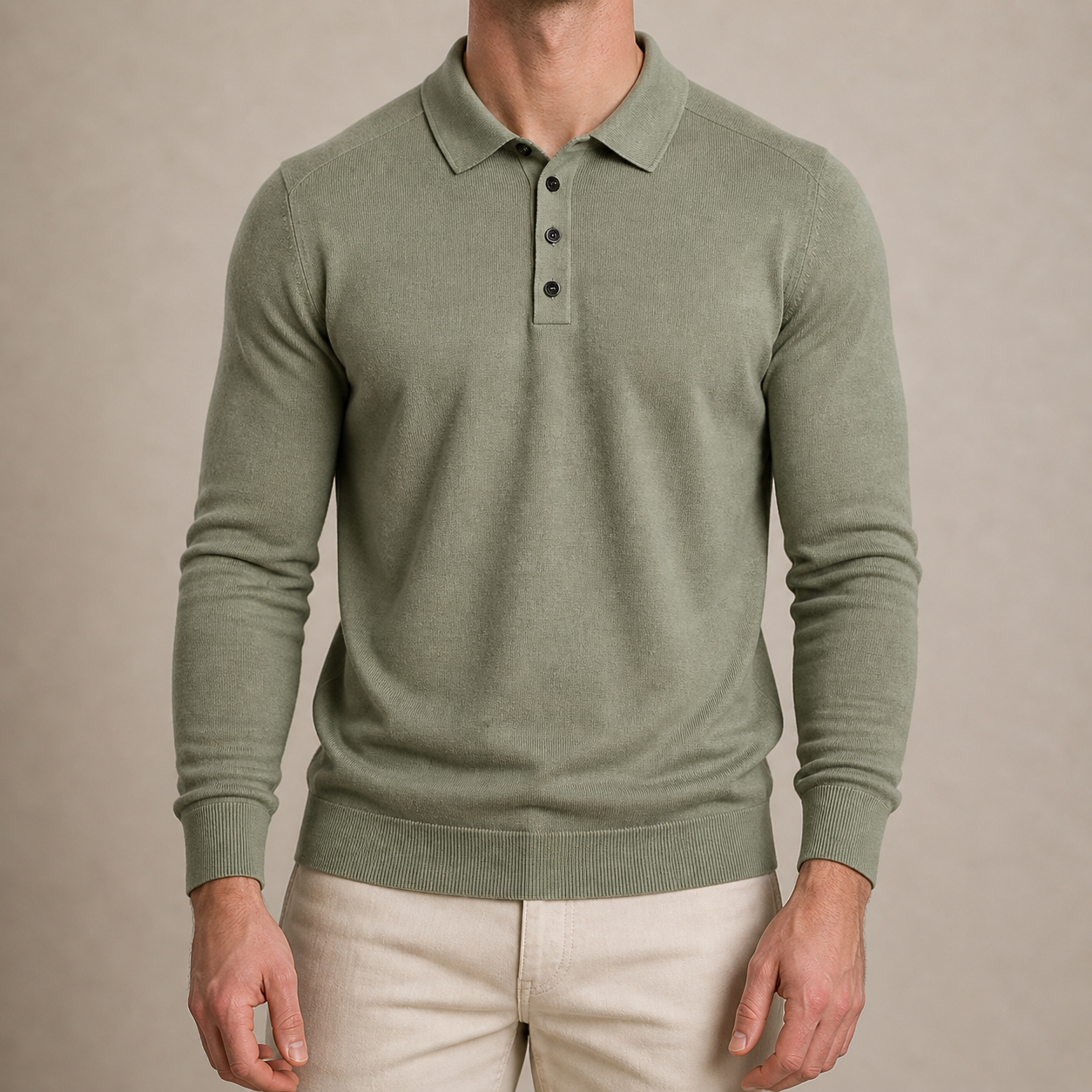 Green Premium Wool Polo