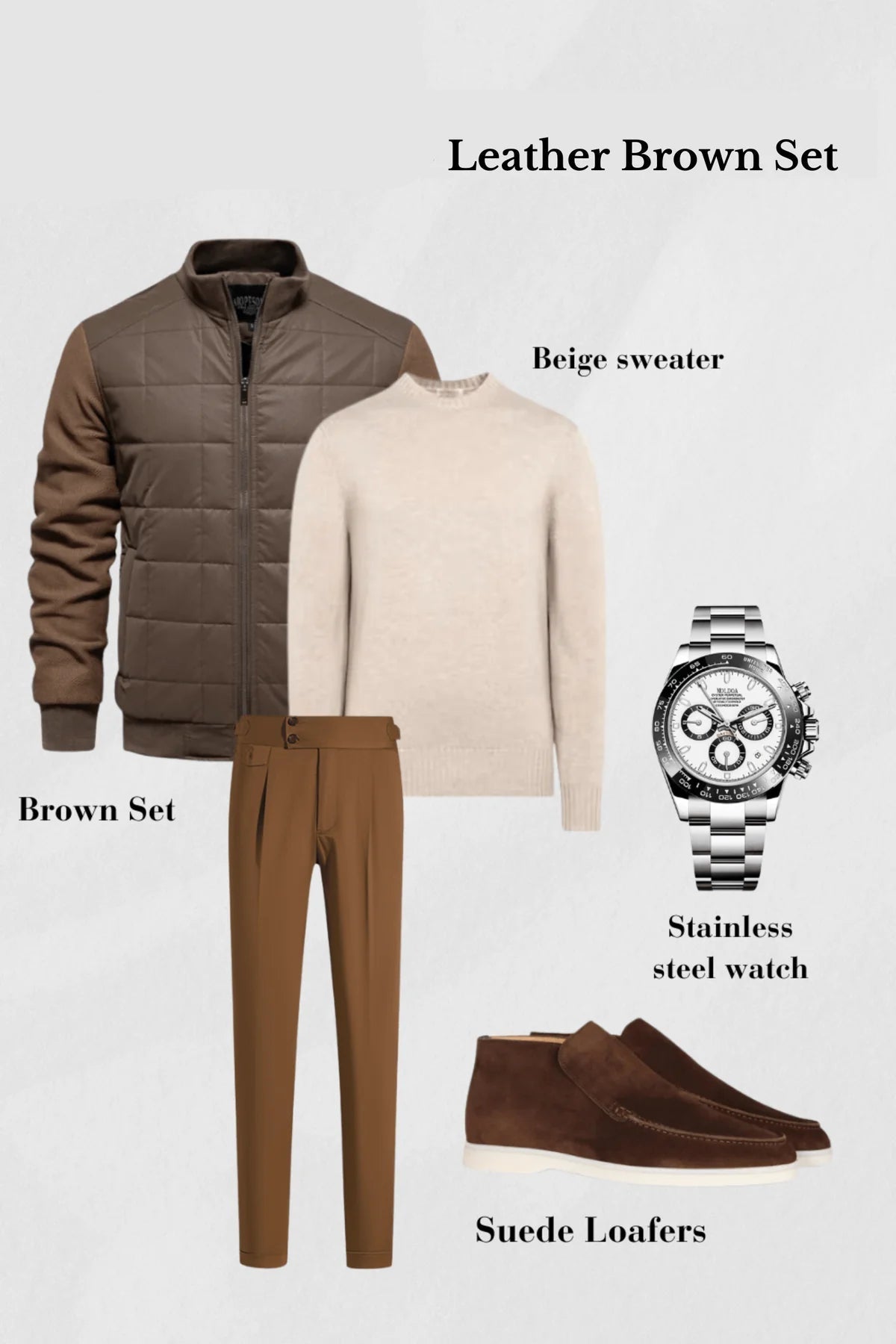MARCIVO - Leather Brown Set