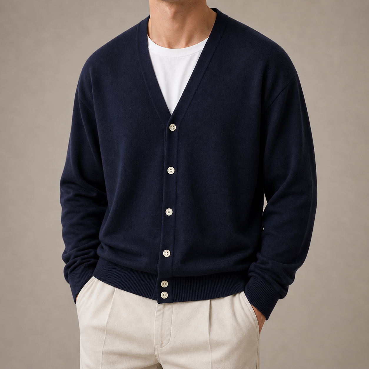Navy 100% Premium Wool Gillet