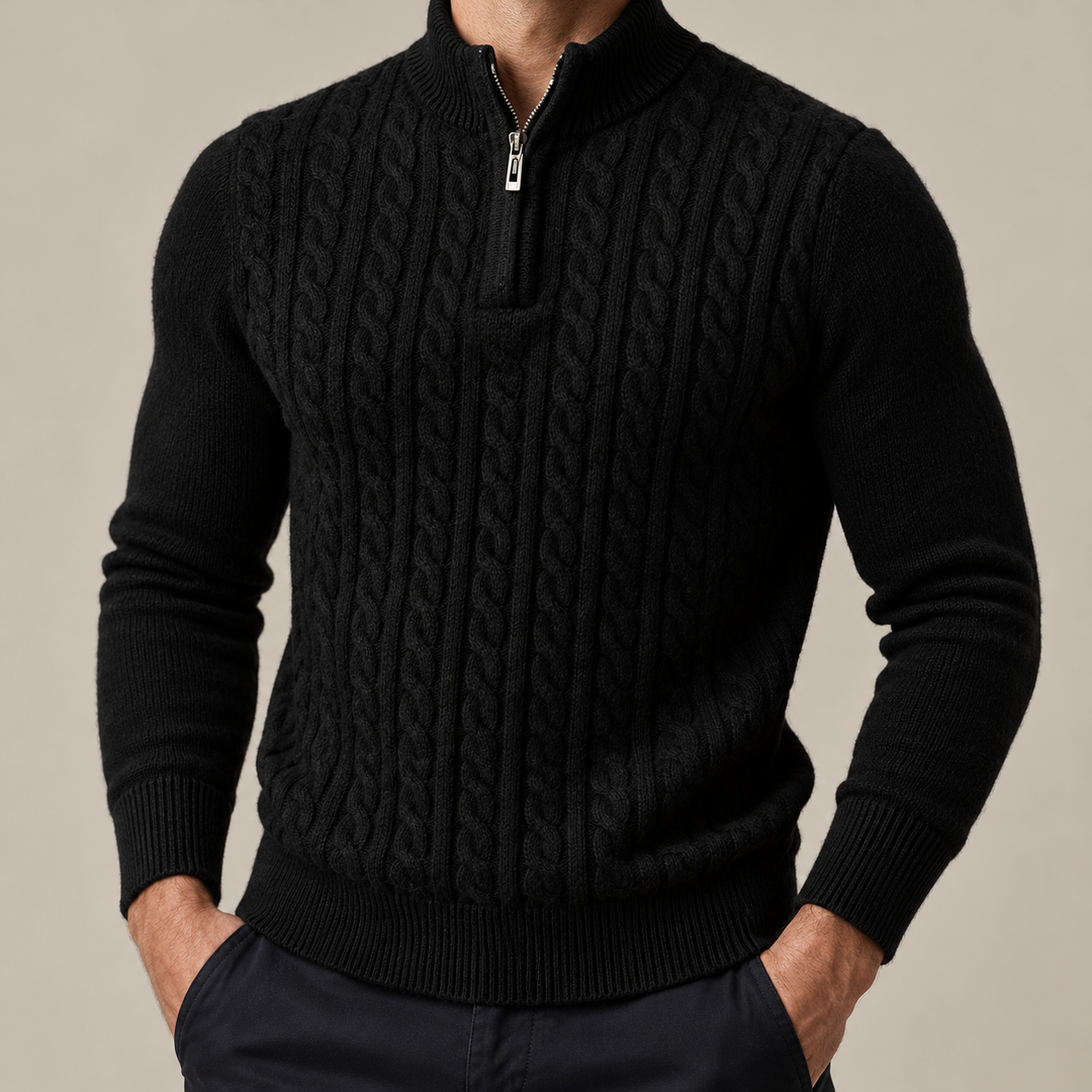 Aspen Cashmere Half-Zip Pullover