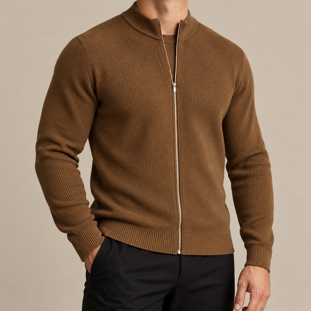 Marcivo Ribbed Zip Jacket