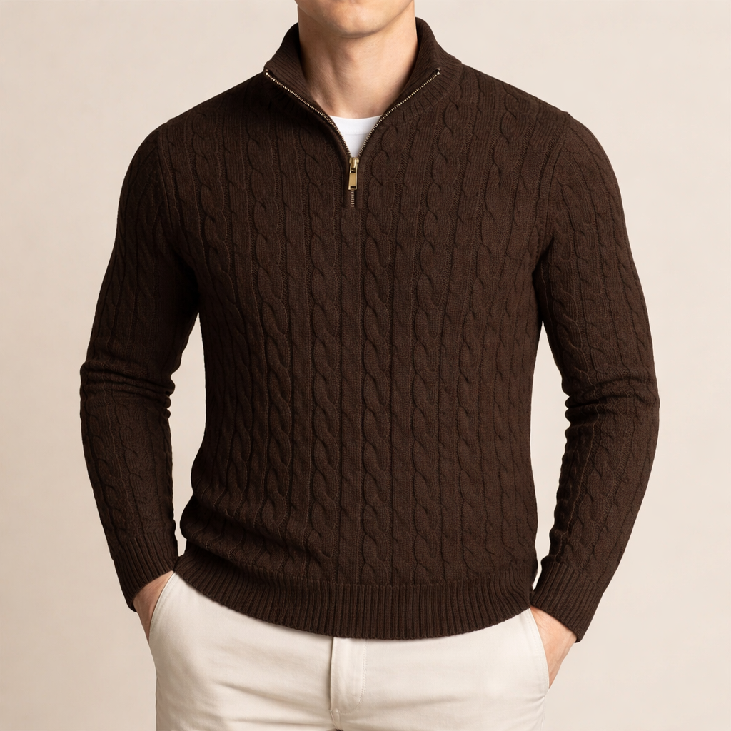 MARCIVO ZIP TURTLENECK