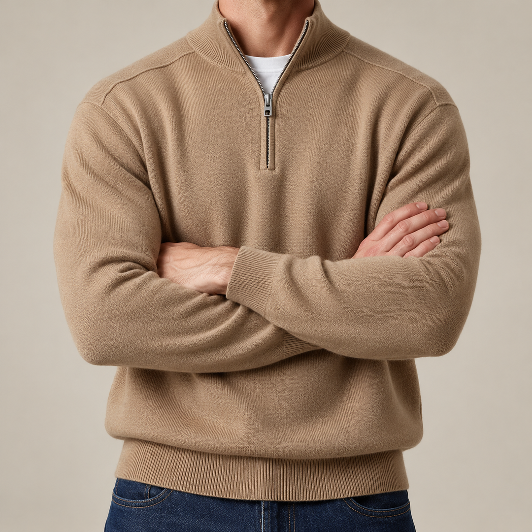 Lugano Merino Wool Half-Zip