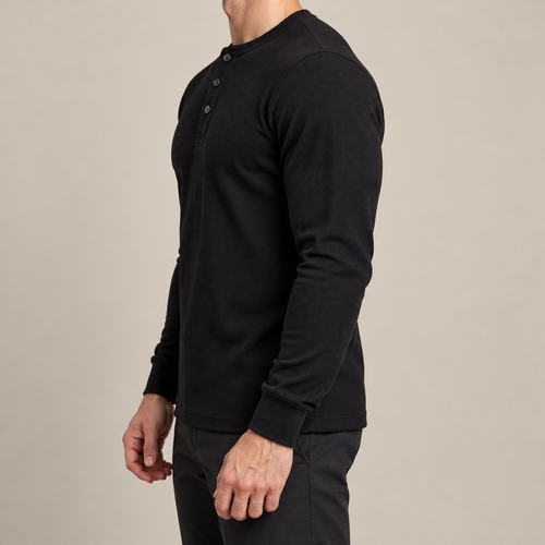 Waffle Knit Henley