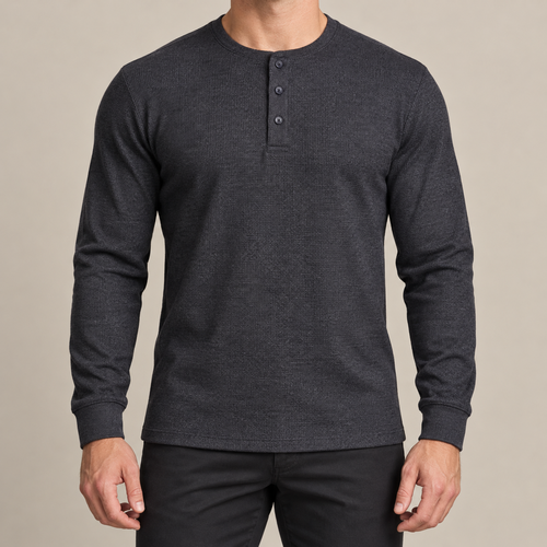 Waffle Knit Henley