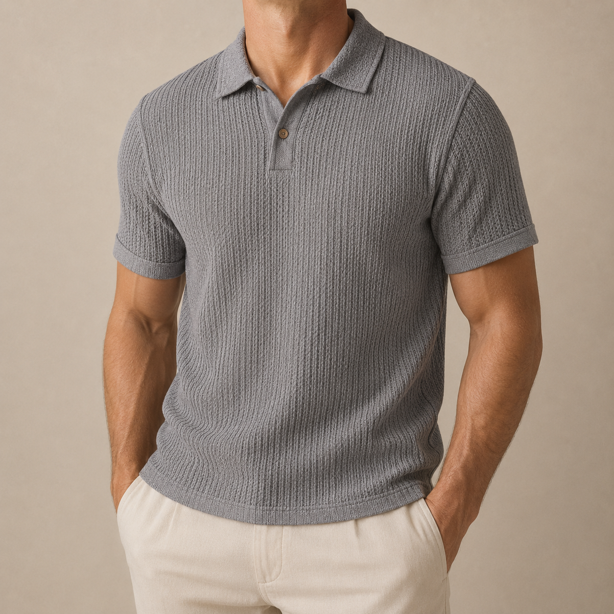 Riviera Textured Knit Polo