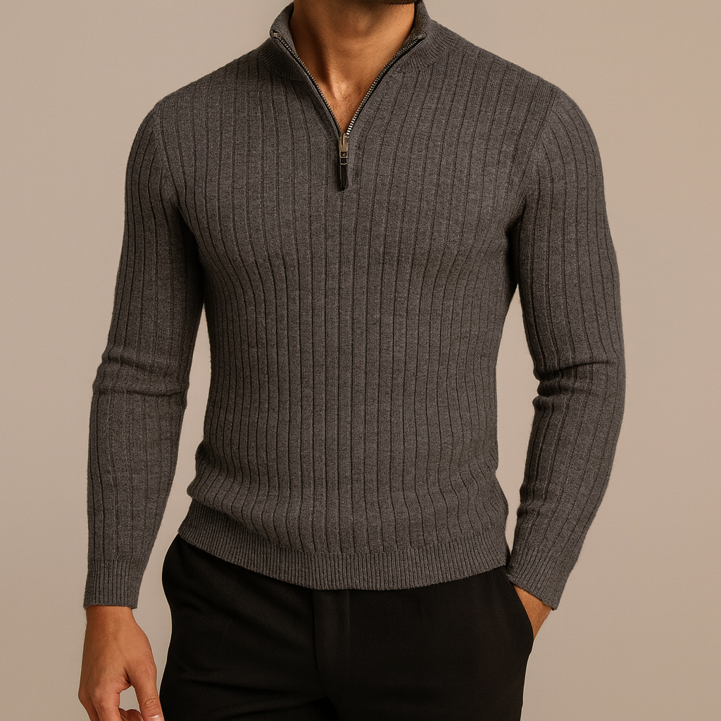 Marcivo Zermatt High-Collar Half-Zip Sweater