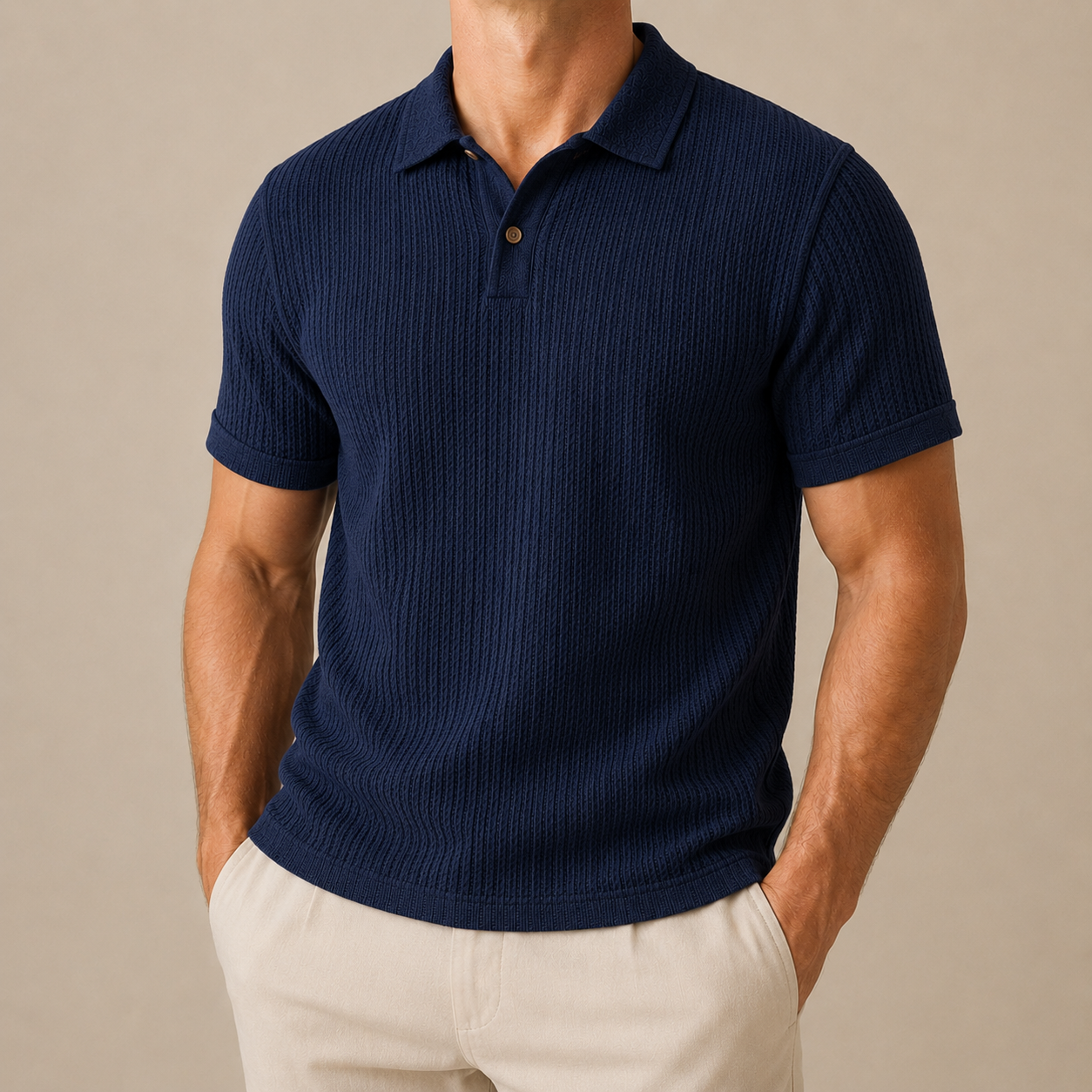 Riviera Textured Knit Polo