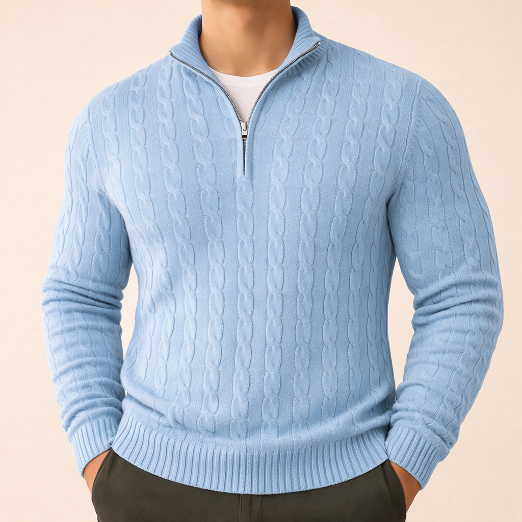 MARCIVO ZIP TURTLENECK