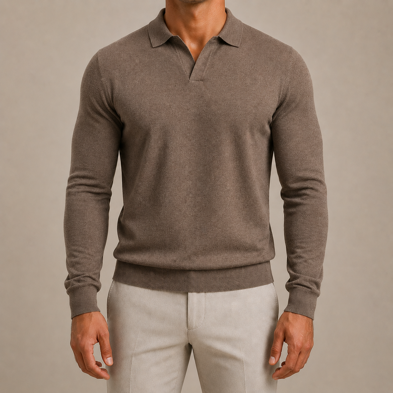 BROWN MARCIVO POLO PULLOVER