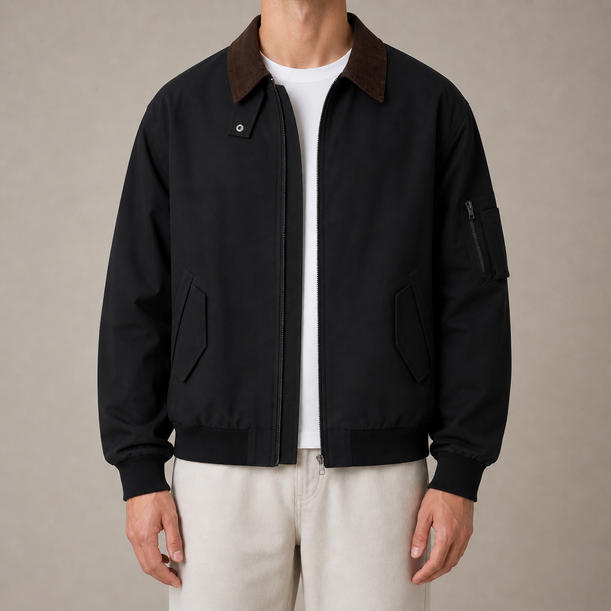 Black Classic Harrington Jacket