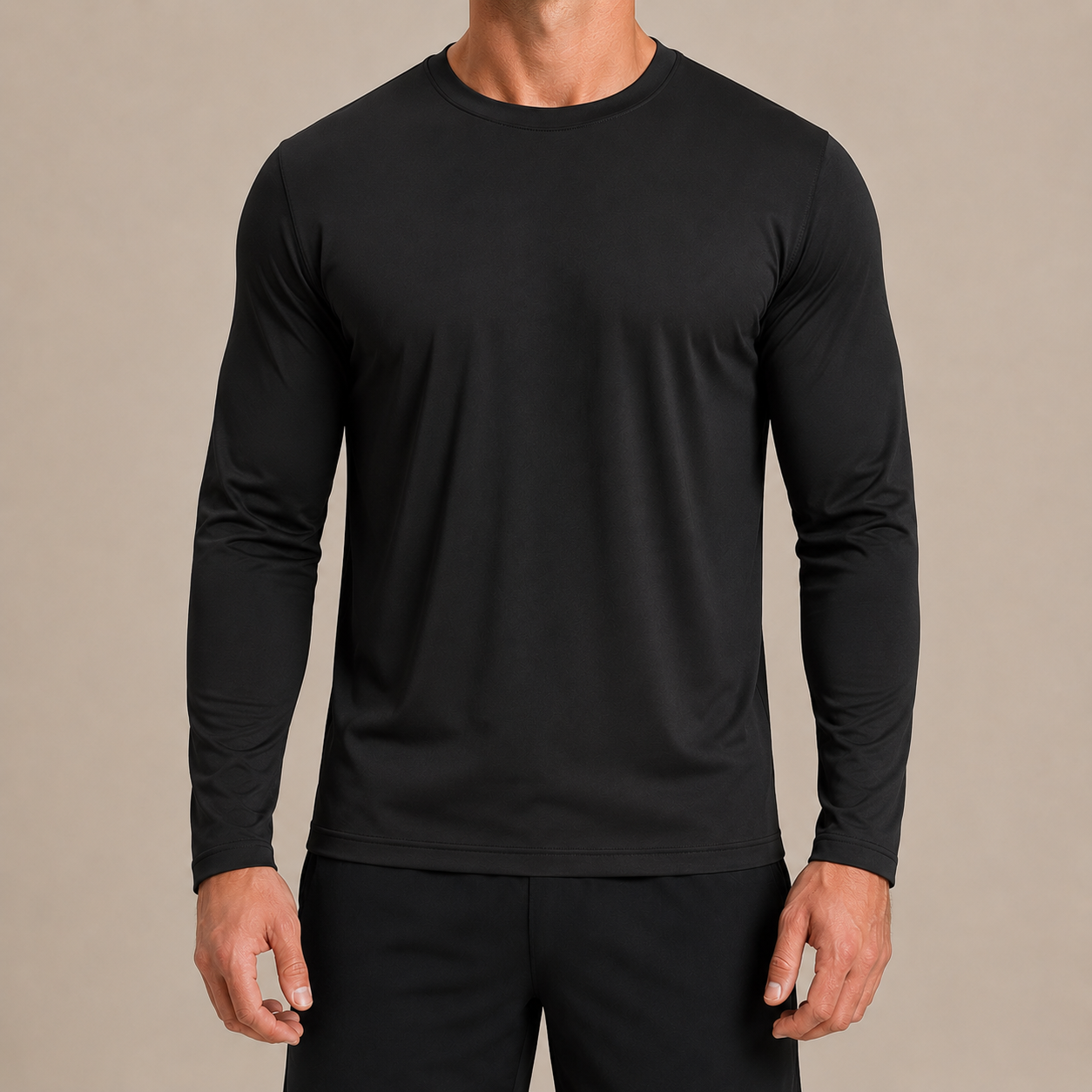 Black Performance Long Sleeve Tee