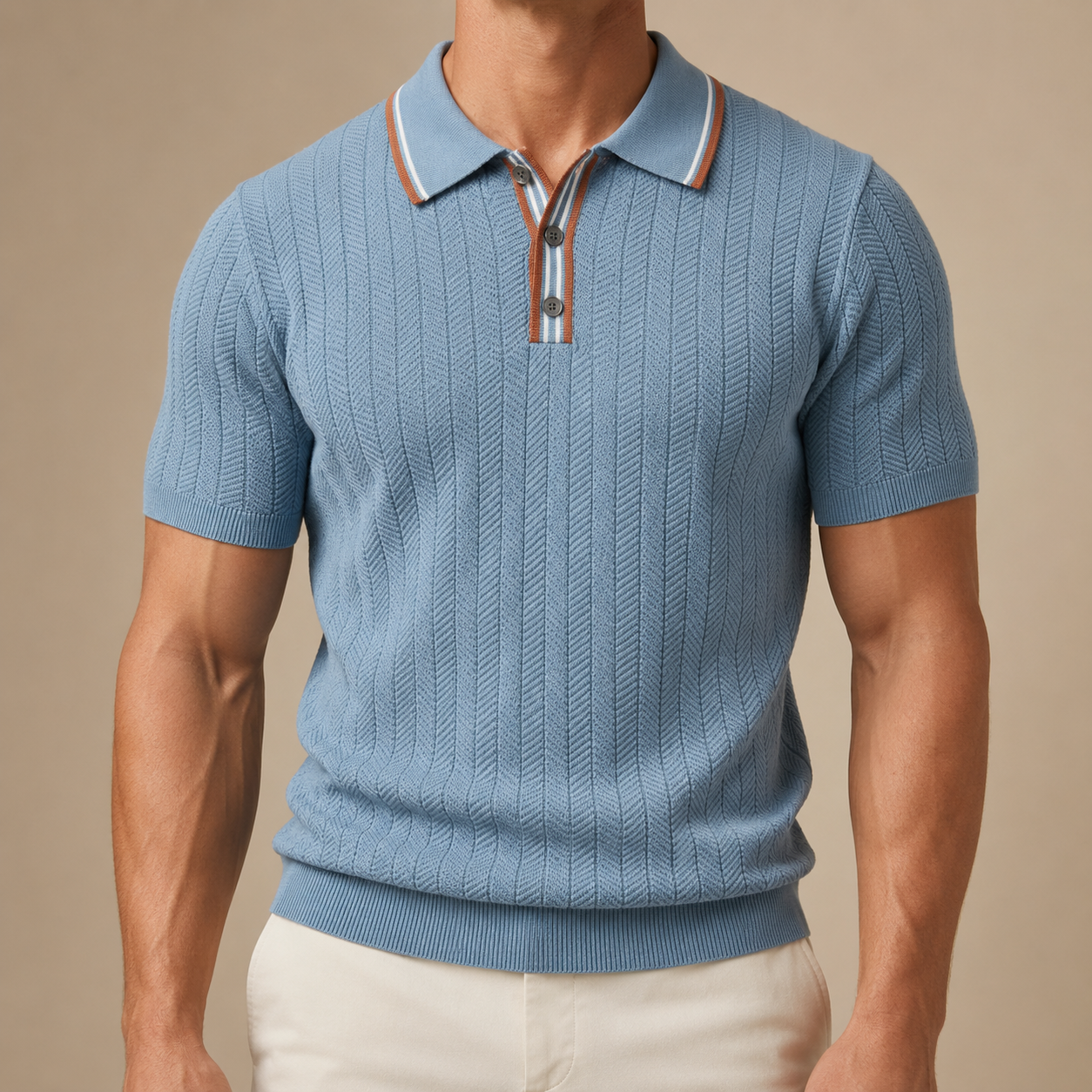 Blue Ashford Knit Polo 