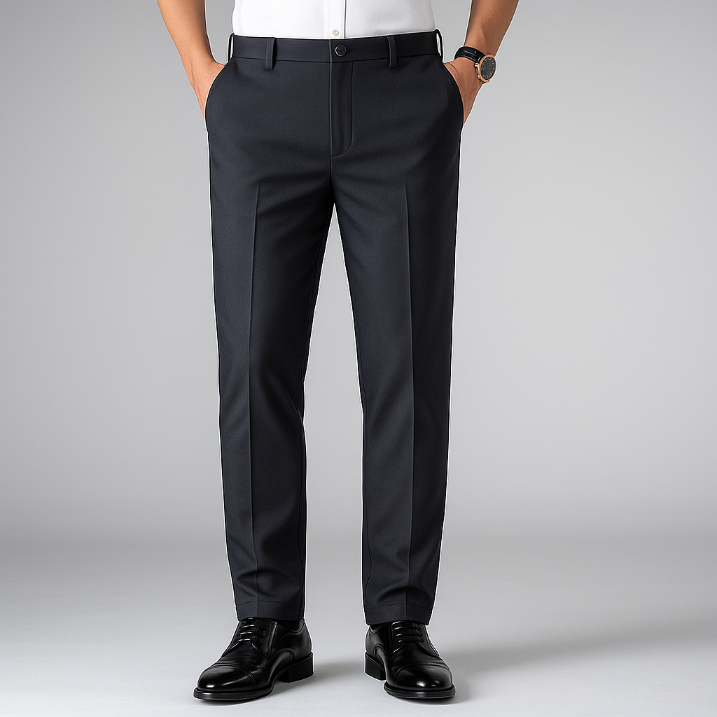 Stretchy Fit Pleated Suit Pants