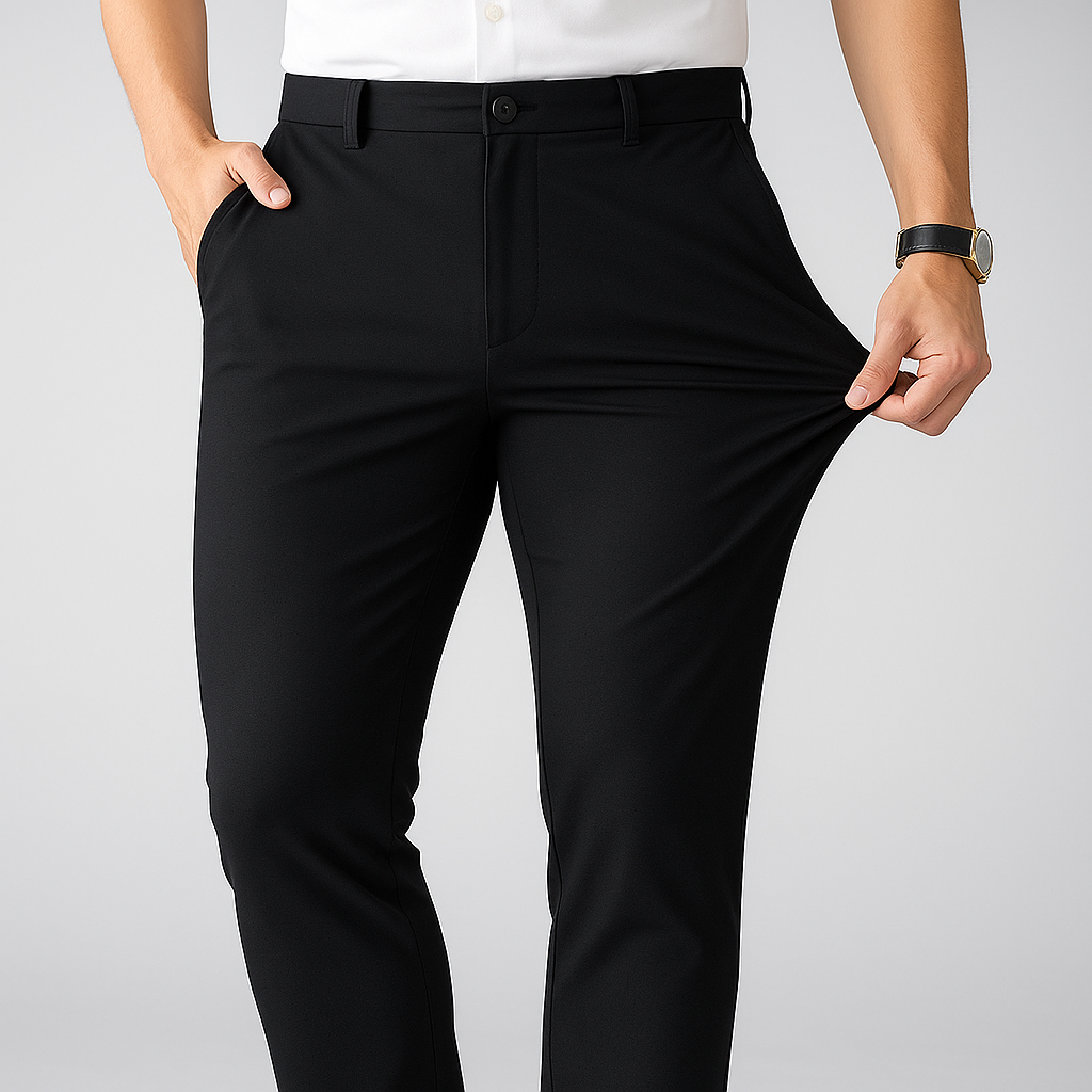 Stretchy Fit Pleated Suit Pants