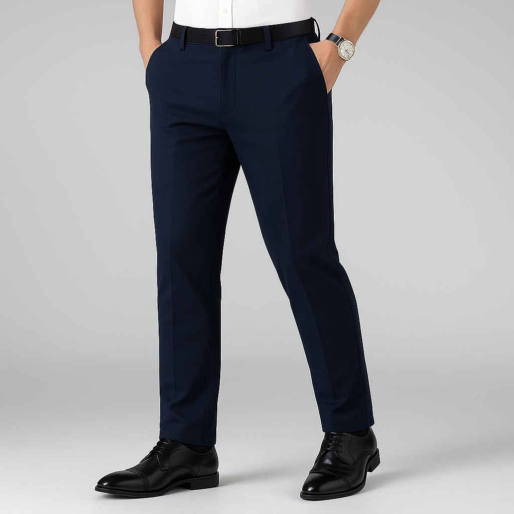 Stretchy Fit Pleated Suit Pants