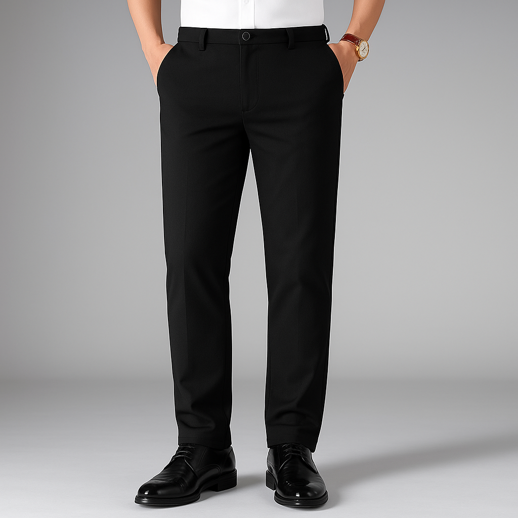 Stretchy Fit Pleated Suit Pants