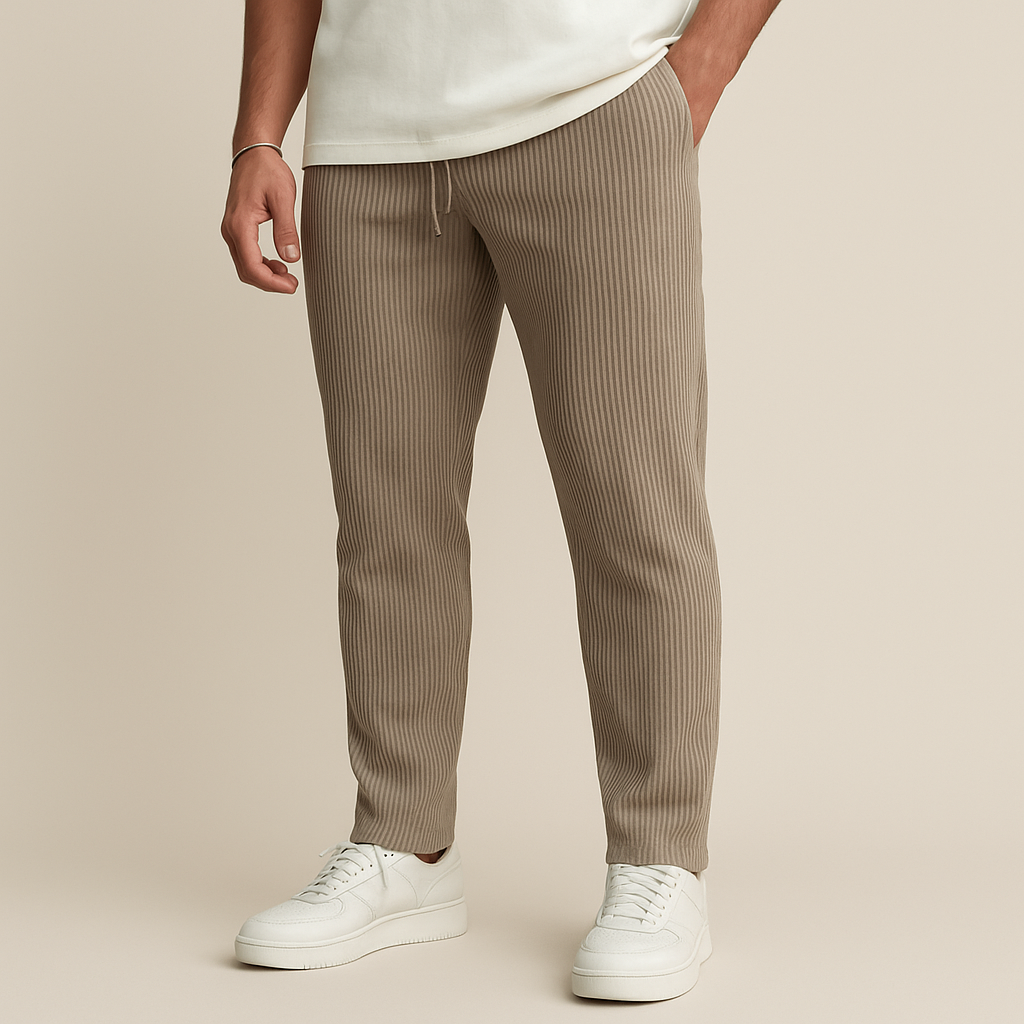Ribbed Tube Leg Trousers