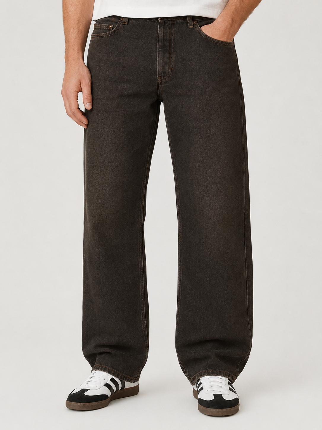 Blake Extreme Baggy Jeans Overdyed Brown