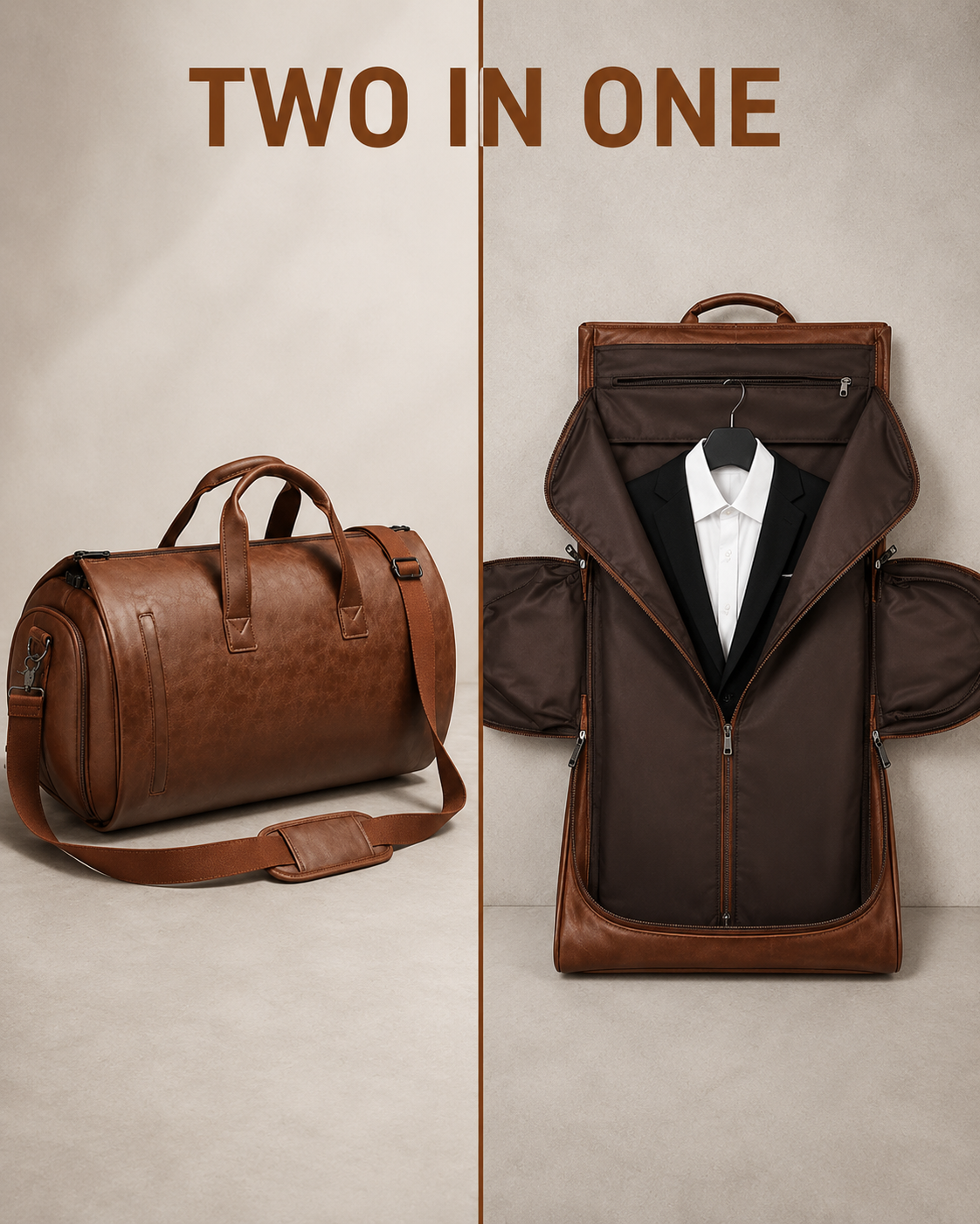 Marcivo Voyager Leather Garment Duffle