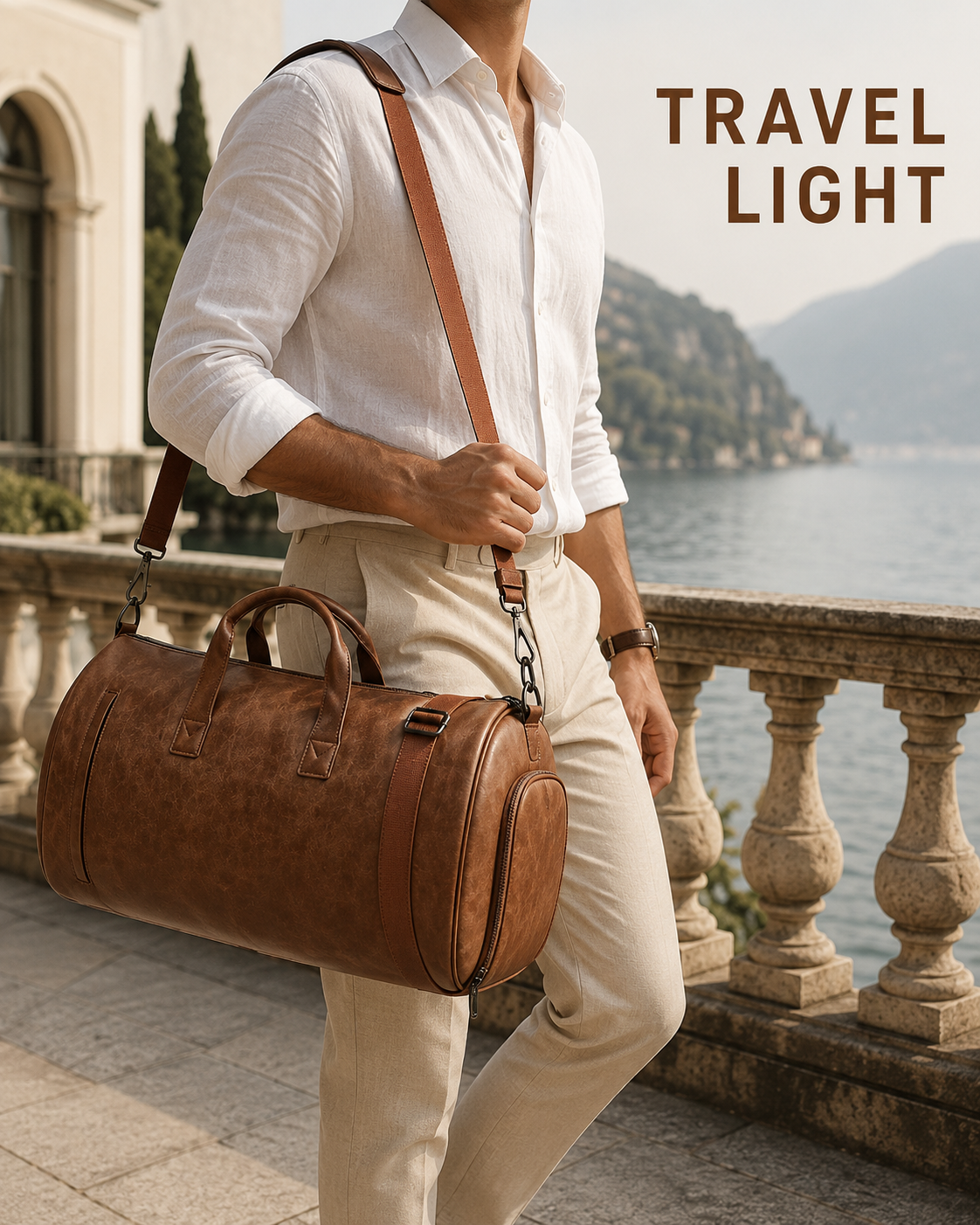 Marcivo Voyager Leather Garment Duffle