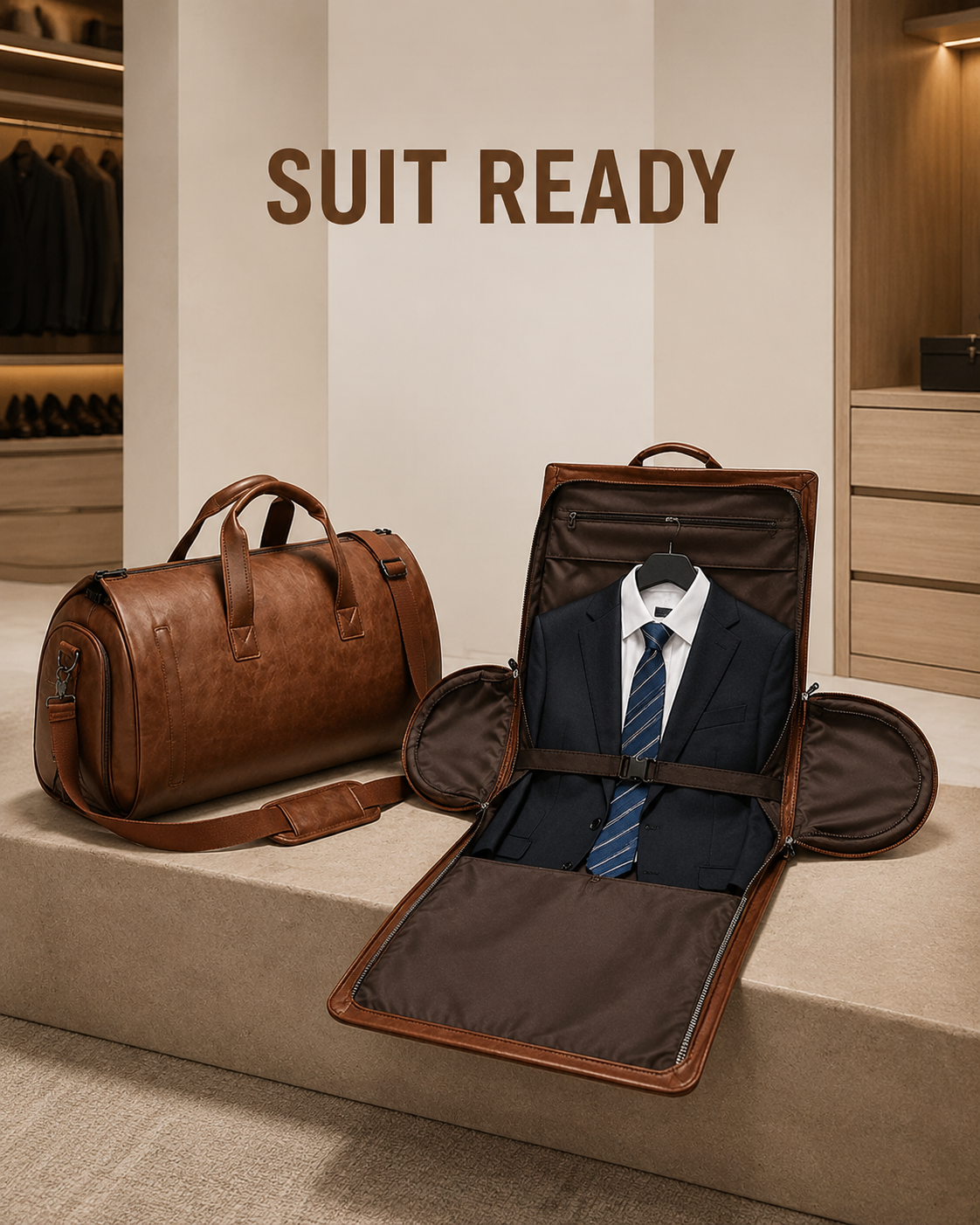 Marcivo Voyager Leather Garment Duffle