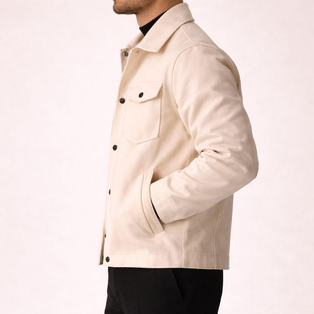 Soft Ecru Utility Jacket