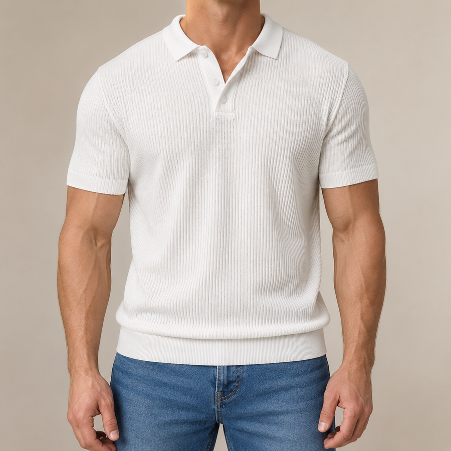 Premium Textured Knit Polo Shirt