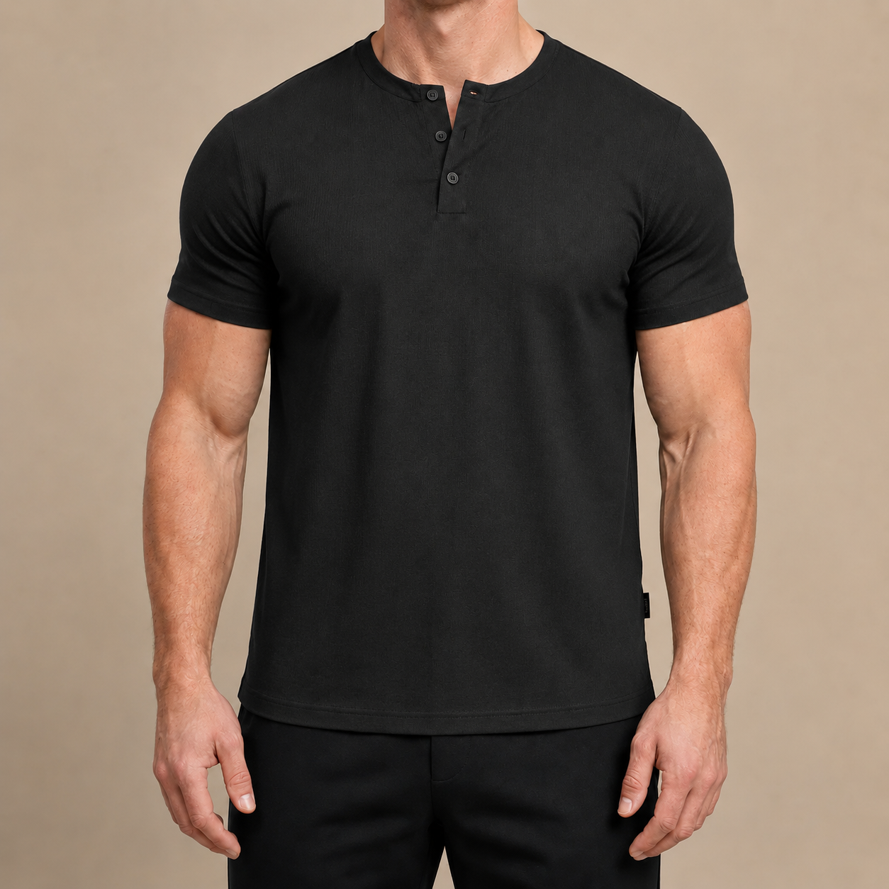 Slim Fit Henley Tee
