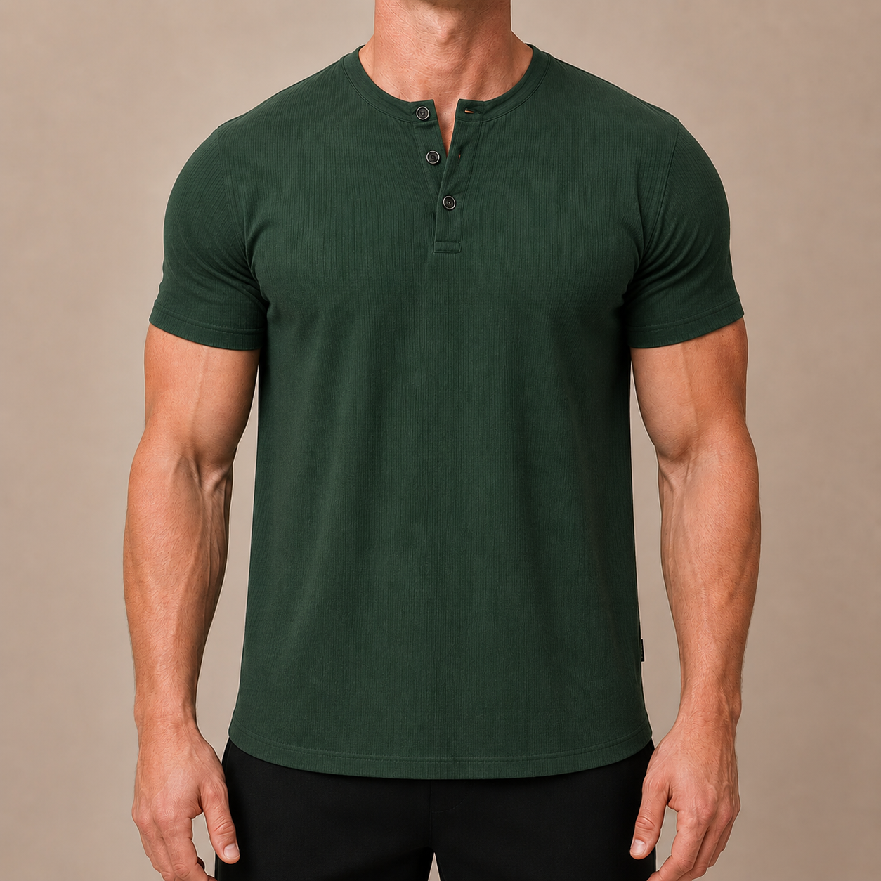 Slim Fit Henley Tee