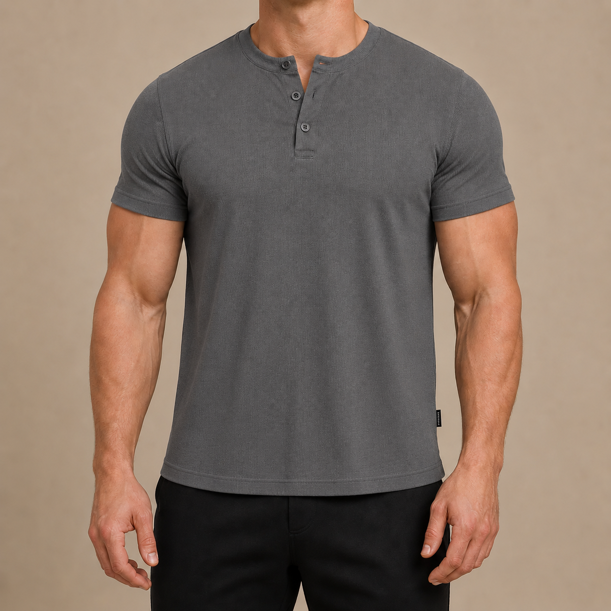 Slim Fit Henley Tee