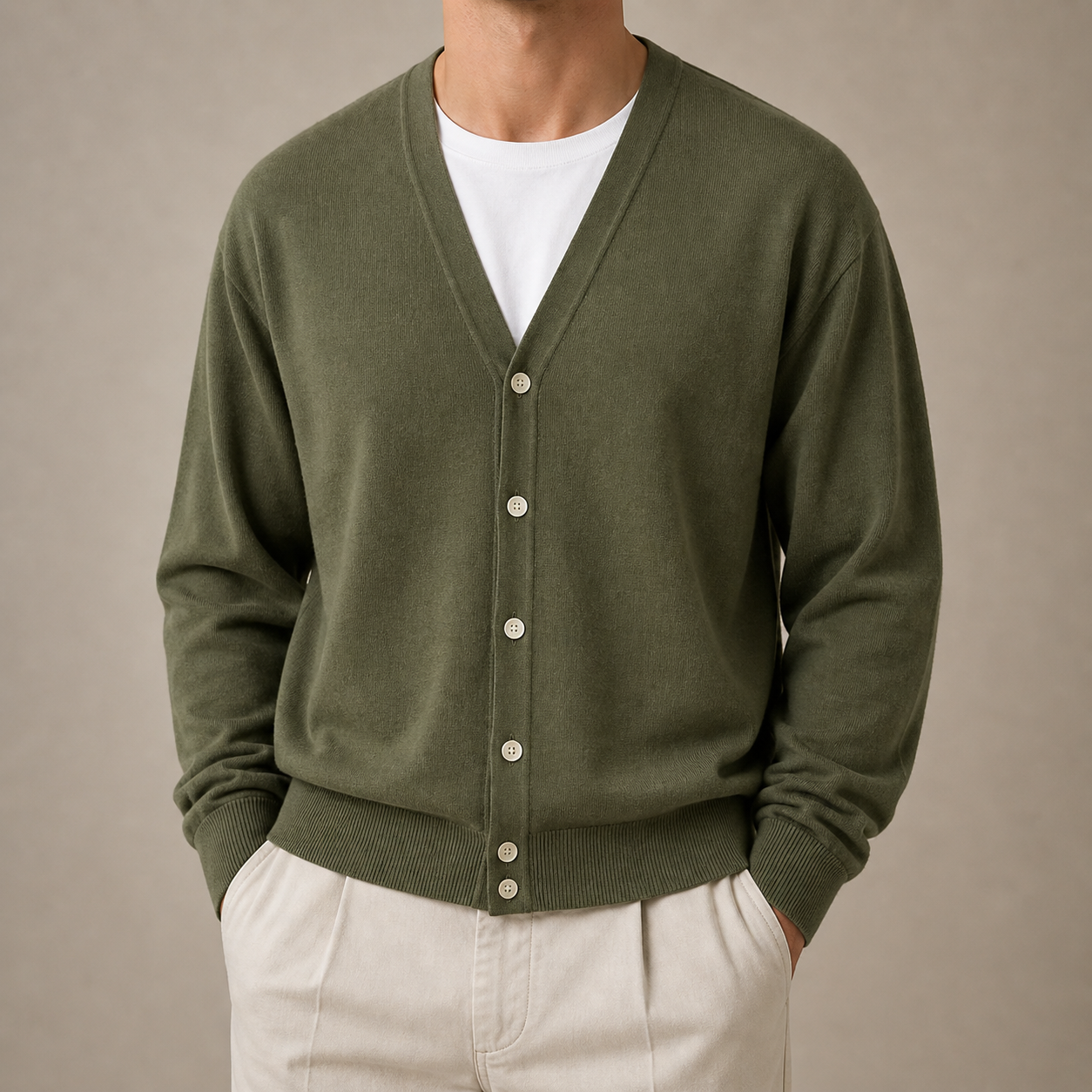 Green 100% Premium Wool Gillet