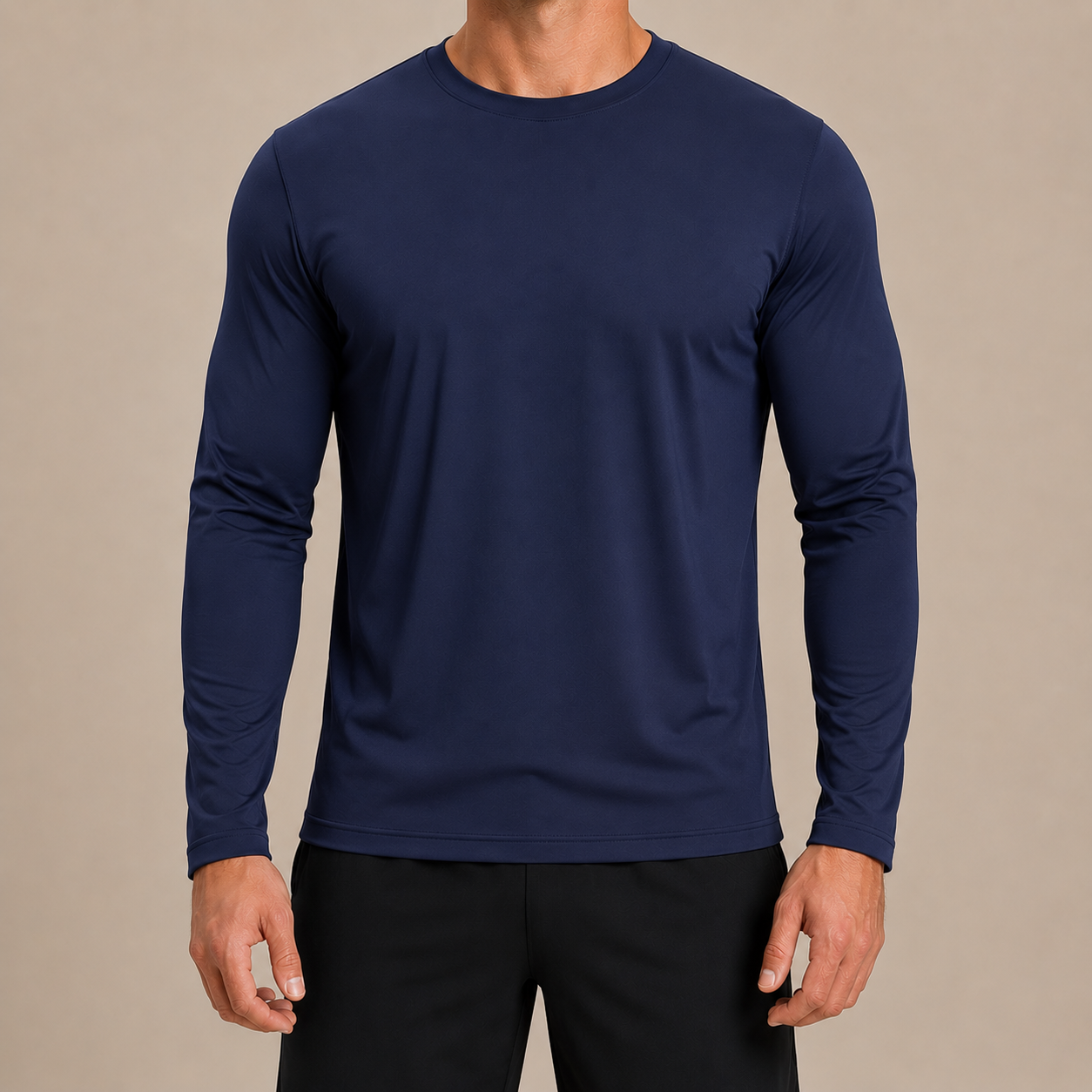 Navy Blue Performance Long Sleeve Tee