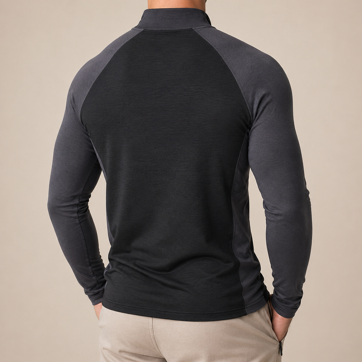 Performance Fit Quarter-Zip Shirt Back View